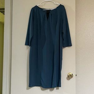 Dark teal 3/4 sleeve dress